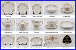 Vintage Continental China Germany Empire Fine China Dinnerware Set 64+ Piece
