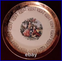 Vintage Crest O Gold Sabin's Warranted 22 KT Porcelain China 34 Piece Set Vintage Crest O Gold Sabin's Warranted 22 KT Porcelain China 34 Piece Set