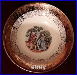 Vintage Crest O Gold Sabin's Warranted 22 KT Porcelain China 34 Piece Set Vintage Crest O Gold Sabin's Warranted 22 KT Porcelain China 34 Piece Set
