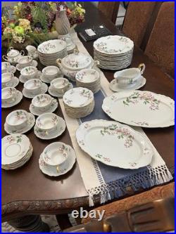 Vintage Edelstein Bavaria Maria-Theresia Honeysuckle China Set Germany Gold Trim