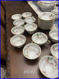 Vintage Edelstein Bavaria Maria-Theresia Honeysuckle China Set Germany Gold Trim