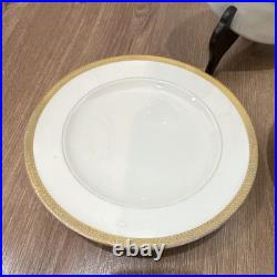 Vintage Effenbein China White & Gold Dinner, Porcelain Plates Bowls Serving Dish