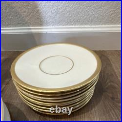 Vintage Effenbein China White & Gold Dinner, Porcelain Plates Bowls Serving Dish