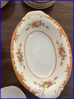 Vintage Fine China Made in Occupied Japan Floral with Gold Trim Service for 8