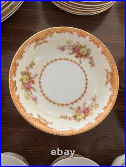 Vintage Fine China Made in Occupied Japan Floral with Gold Trim Service for 8