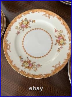 Vintage Fine China Made in Occupied Japan Floral with Gold Trim Service for 8