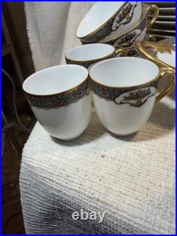 Vintage GB Bavaria Gimbel Brothers China Set Gold Trim Plates Cups 56 Pc