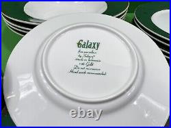 Vintage Galaxy fine porcelain By Sakura 14k gold plates Set 20 Pieces