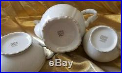 Vintage Gold China Baronet Japan Footed Coffee Set Pot, Creamer & Sugar Tea Set