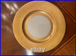 Vintage Gold Encrusted Porcelain Dinner Plates Set of 7 HUTCHENREUTHER 10.25