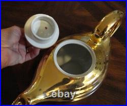 Vintage Golden Glo Aladdin Teapot and Lid Warranted 22K Gold Porcelain China