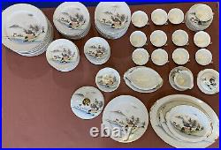 Vintage HAYASI China 93-Piece Service for 12 Hand-Painted Japanese Fine China