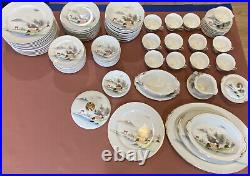 Vintage HAYASI China 93-Piece Service for 12 Hand-Painted Japanese Fine China