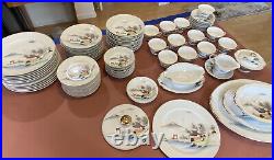 Vintage HAYASI China 93-Piece Service for 12 Hand-Painted Japanese Fine China