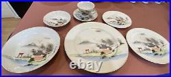 Vintage HAYASI China 93-Piece Service for 12 Hand-Painted Japanese Fine China