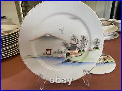 Vintage HAYASI China 93-Piece Service for 12 Hand-Painted Japanese Fine China