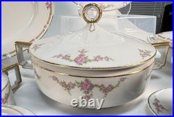 Vintage Heinrich & Co Rosalinda Bavaria China Set 38pc Pink Rose Gold Trim