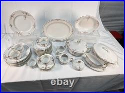 Vintage Heinrich & Co Rosalinda Bavaria China Set 38pc Pink Rose Gold Trim