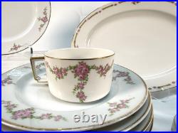 Vintage Heinrich & Co Rosalinda Bavaria China Set 38pc Pink Rose Gold Trim