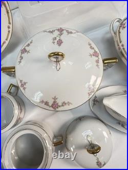 Vintage Heinrich & Co Rosalinda Bavaria China Set 38pc Pink Rose Gold Trim