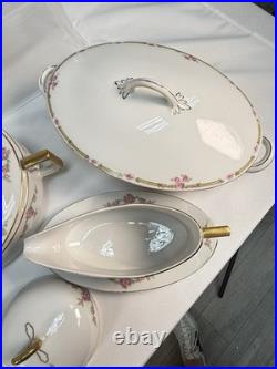 Vintage Heinrich & Co Rosalinda Bavaria China Set 38pc Pink Rose Gold Trim