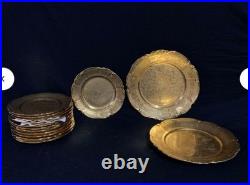 Vintage Hutschenreuther 22k Gelb Gilded Porcelain China Set