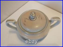 Vintage Japanese Kutani Porcelain China Tea Set. Hand Painted With Gold Accents