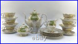 Vintage KMS Bavaria Lusterware Tea Set Antique German Iridescent Gold Porcelain