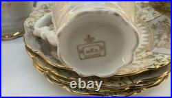 Vintage KMS Bavaria Lusterware Tea Set Antique German Iridescent Gold Porcelain