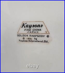 Vintage Kaysons Golden Rhapsody Fine China Japan 1961 Table Setting For 8