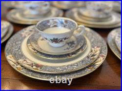 Vintage Lenox Ming Birds China Set 20 Piece 4 Place Settings Black Stamp