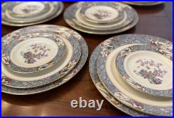 Vintage Lenox Ming Birds China Set 20 Piece 4 Place Settings Black Stamp