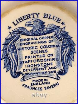 Vintage Liberty Blue Staffordshire Independence Hall 32 piece set BNT1004