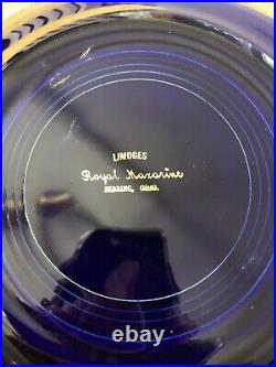 Vintage Limoges American Royal Mazerine China cobalt & gold 78 piece set/svc12