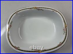 Vintage Limoges France Porcelain Dinnerware Set 36 Pc Rose Garland Gold Trim