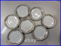 Vintage Limoges France Porcelain Dinnerware Set 36 Pc Rose Garland Gold Trim