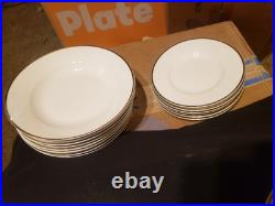 Vintage Linens and things fine porcelain china gold trim set