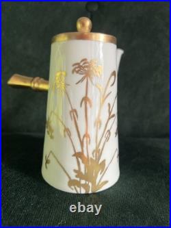 Vintage M Z Austria Art Deco White & Gold Porcelaine Coffee & Chocolate Pot
