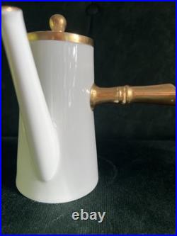 Vintage M Z Austria Art Deco White & Gold Porcelaine Coffee & Chocolate Pot