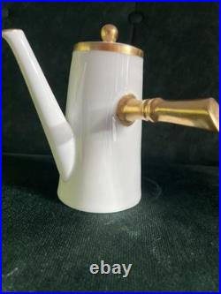 Vintage M Z Austria Art Deco White & Gold Porcelaine Coffee & Chocolate Pot