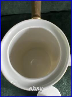 Vintage M Z Austria Art Deco White & Gold Porcelaine Coffee & Chocolate Pot