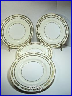 Vintage Minton White Ivory Gold Embossed Porcelain Dinner Plate 10.5 Set Of 4