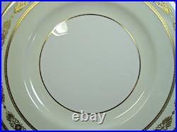 Vintage Minton White Ivory Gold Embossed Porcelain Dinner Plate 10.5 Set Of 4
