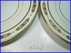 Vintage Minton White Ivory Gold Embossed Porcelain Dinner Plate 10.5 Set Of 4