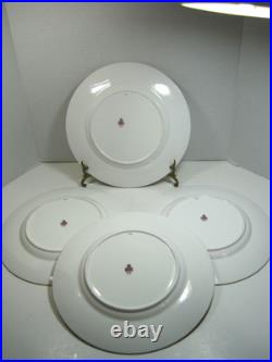 Vintage Minton White Ivory Gold Embossed Porcelain Dinner Plate 10.5 Set Of 4