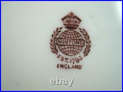Vintage Minton White Ivory Gold Embossed Porcelain Dinner Plate 10.5 Set Of 4