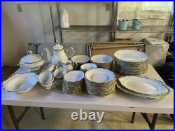 Vintage Mitterteich Bavaria Golden Crest Germany 82-Piece Fine China Set