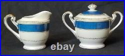 Vintage Nagoya China Japan Porcelain Tea Set withService for 6, Blue Gold Filigree