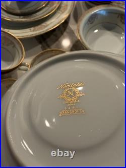 Vintage Noritake Bancroft 5481 38-Piece China Set Gold Trim Japan Amazing Cond