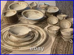 Vintage Noritake Bancroft 5481 38-Piece China Set Gold Trim Japan Amazing Cond